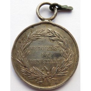 Niemcy, Saksonia, Fryderyk August, medal za zasługi dla państwa, III klasa, srebro
