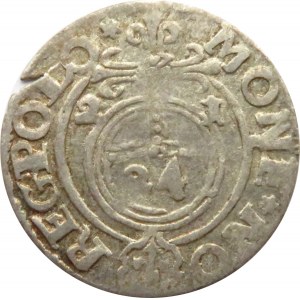 Zygmunt III Waza, półtorak 1621, Bydgoszcz, herb Sas w ozdobnej tarczy