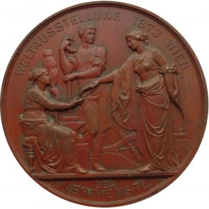 Austria, medal Ogólnoświatowa Wystawa w Wiedniu 1873, Franciszek Józef I -