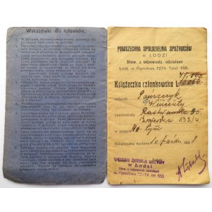 Polska, II RP, PSS w Łodzi, książeczka członkowska nr 41102, rok 1928