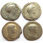 Rzym, Cesarstwo, lot 4 denarów II n.e., Trajan, Hadrian, Diva Faustyna, Antoninus Pius