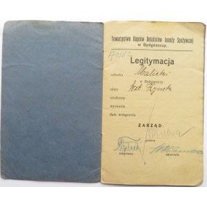 Polska, II RP, Towarzystwo Kupców Detalistów, Bydgoszcz, książeczka członkowska nr 17038C, lata 1935-1937