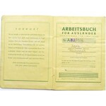 III Rzesza, Arbeitsbuch dla obcokrajowca wydany w 1943 roku, Warszawa- Rembertów, super stan