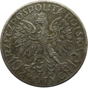 Polska, II RP, 10 złotych 1932, falsyfikat z epoki, szary metal
