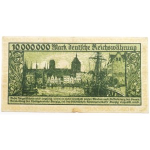 Wolne Miasto Gdańsk, 10 milionów marek 1923, seria A