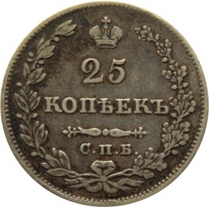 Rosja, Mikołaj I, 25 kopiejek 1827 HG, Petersburg