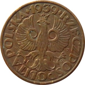 Polska, II RP, 2 grosze 1939, Warszawa