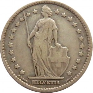 Szwajcaria, 1 frank 1900 B, Berno, rzadki rocznik