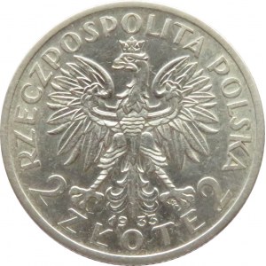 Polska, II RP, Głowa Kobiety, 2 złote 1933