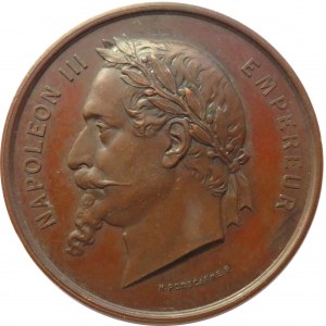 Francja, Napoleon III, medal upamiętniający wystawę międzynarodową w Paryżu w 1867 roku