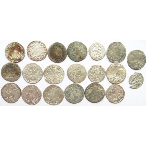 Polska, lot srebrnych monet początek XVI wiek, półgrosze (1) - 20 sztuk