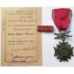 Polska, Bliski Wschód, Brązowy Krzyż Zasługi z Mieczami, baretka i legitymacja