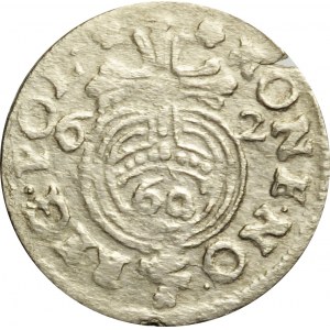 Jan II Kazimierz, półtorak 1662, 3 bez tarczy, rzadki (F4)