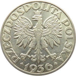 Polska, II RP, Żaglówka, 5 złotych 1936, Warszawa