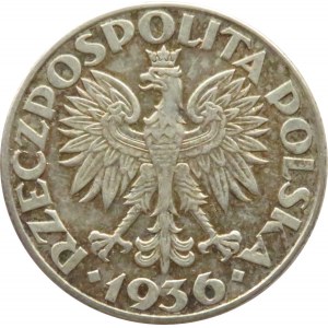Polska, II RP, Żaglówka, 2 złote 1936, Warszawa