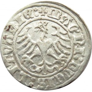Zygmunt I Stary, półgrosz 1510, Wilno, ogon konia w kształcie S do góry, szerokie cyfry daty