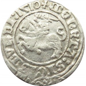 Zygmunt I Stary, półgrosz 1510, Wilno, ogon konia w kształcie S do góry