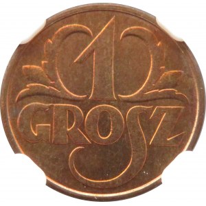 Polska, II RP, grosz 1931, Warszawa, NGC MS66 RD