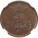 Wolne Miasto Gdańsk, 1 pfennig 1923, NGC MS64 BN