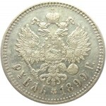 Rosja, Mikołaj II, 1 rubel 1899 **, Bruksela, ładny