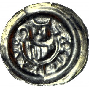 RR-, Leszek Biały 1194-1227, Kraków, Brakteat, Biskup AZIMIR, R5?
