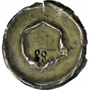 RR-, Schlesien, Niederschlesien 13. Jahrhundert, breiter Brakteat, gekrönter Kopf