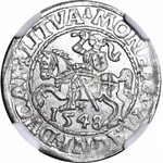 Zygmunt II August, Półgrosz 1548, Wilno, rzymska I, menniczy