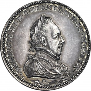 Medal Henryk III Walezy i jego żona Ludwika Lotaryńska, SREBRO R3