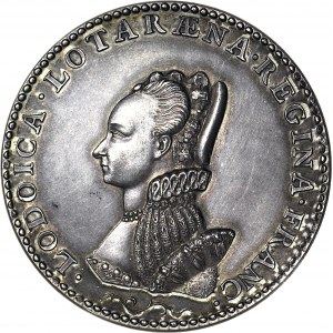 Medal Henryk III Walezy i jego żona Ludwika Lotaryńska, SREBRO R3