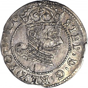 R-, Stefan Batory, Grosz 1582 Ryga, R1, piękny