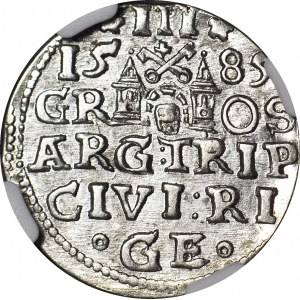 Stefan Batory, Trojak 1585, Ryga, menniczy