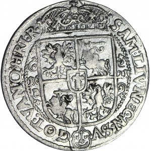 Zygmunt III Waza, Ort 1621, Bydgoszcz, kwiat róży, PRVM przebite z PRSM