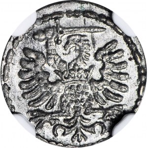 R-, Zygmunt III Waza, Denar 1590, Gdańsk, R3, rzadki rocznik