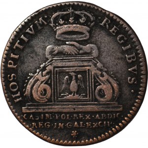 Medal po abdykacji Jana Kazimierza 1669r., ODMIANA z kropkami, R4!