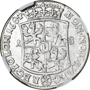 RR-, Jan III Sobieski, Ort 1684 Bydgoszcz, duża głowa - 5 pasów, b. rzadki