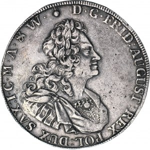 R-, August II Mocny, Talar 1716 IGS, Drezno, ładny i rzadki