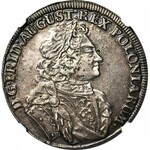 August II Mocny, Cosel Gulden (2/3 talara) 1707 IL-H, Lipsk, piękny