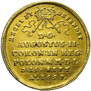 August II Mocny, Dwudukat koronacyjny 1697, Drezno