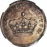 August III Sas, 2 dukaty koronacyjne 1734 w srebrze, Drezno