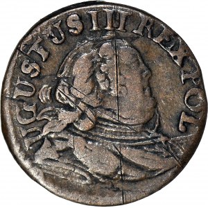 R-, August III Sas, Szeląg 1753, I