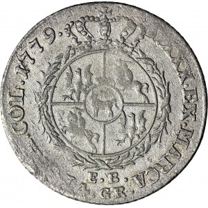 RR-, Stanislaw A. Poniatowski, 1779 EB Zloty, seltener Jahrgang, Prägung 44.004 Stück.
