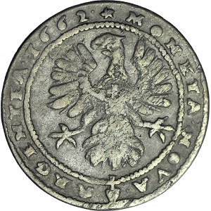 RRR-, Śląsk, Ludwik IV Legnicki, 15 krajcarów 1662, Brzeg, rzadki rocznik