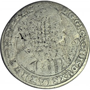 RRR-, Śląsk, Jerzy III Brzeski, 15 kr. 1659, Brzeg, najrzadszy rok, nienotowana tarcza