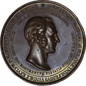 R-, Dudley Stuart, Medal 1859 brąz, wielki 63 mm