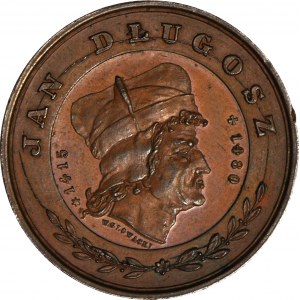 Jan Długosz, Medal 1880, 400 rocznica śmierci + pocztówka