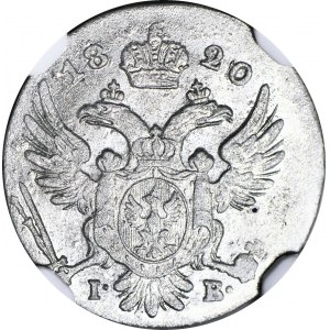 Królestwo Polskie, 5 groszy 1820, bardzo rzadkie w menniczym stanie