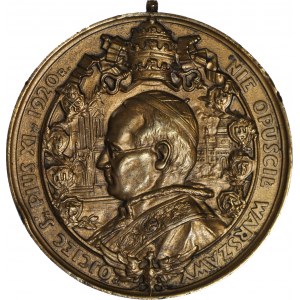 Medal 1930, ROCZNICOWY –10 lecie Cudu nad Wisłą, RZADSZA wersja z oryginalną zawieszką R1
