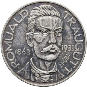 RR-, PRÓBA, 10 złotych 1933, Traugutt, rzadka