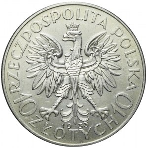 10 złotych 1933, Głowa, bardzo ładne