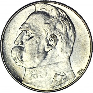 10 złotych 1934, Piłsudski, ORZEŁ STRZELECKI, menniczy